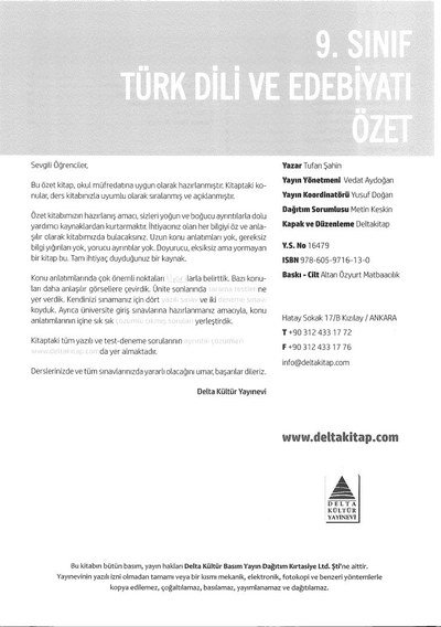 TÜRK DİLİ VE EDEBİYATI ÖZET Fenomen Fotokopi - YKS - KPSS - ALES