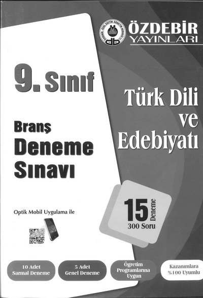 BRANŞ DENEME SINAVI TÜRK DİLİ VE EDEBİYATI 15 DENEME 300 SORU Fenomen Fotokopi - YKS - KPSS - ALES
