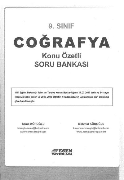 COĞRAFYA KONU ÖZETLİ SORU BANKASI Fenomen Fotokopi - YKS - KPSS - ALES