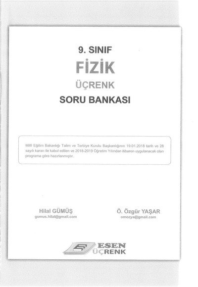 FİZİK ÜÇRENK SORU BANKASI Fenomen Fotokopi - YKS - KPSS - ALES