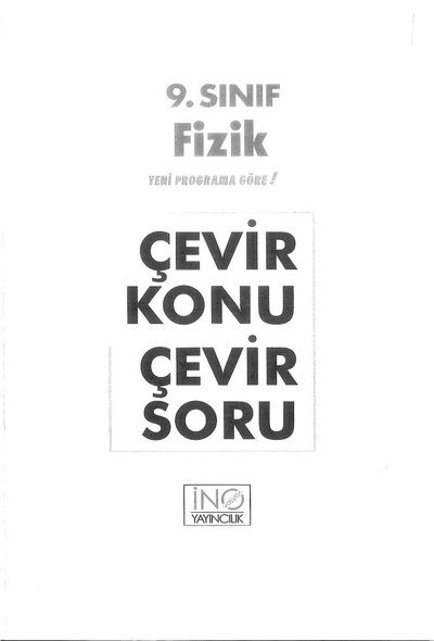 ÇEVİR KONU ÇEVİR SORU FİZİK Fenomen Fotokopi - YKS - KPSS - ALES