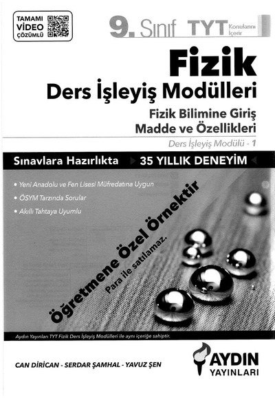 FİZİK DERS İŞLEYİŞ MODÜLLERİ FİZİK BİLİMİNE GİRİŞ MADDE VE ÖZELLİKLERİ Fenomen Fotokopi - YKS - KPSS - ALES