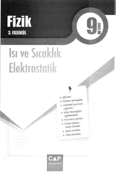 FİZİK 3. FASİKÜL ISI VE SICAKLIK ELEKTROSTATİK Fenomen Fotokopi - YKS - KPSS - ALES