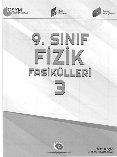 FİZİK FASİKÜLLERİ 3 ÖSYM TARZINDA SORULAR Fenomen Fotokopi - YKS - KPSS - ALES