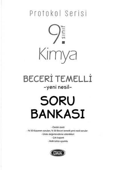 KİMYA BECERİ TEMELLİ YENİ NESİL SORU BANKASI Fenomen Fotokopi - YKS - KPSS - ALES