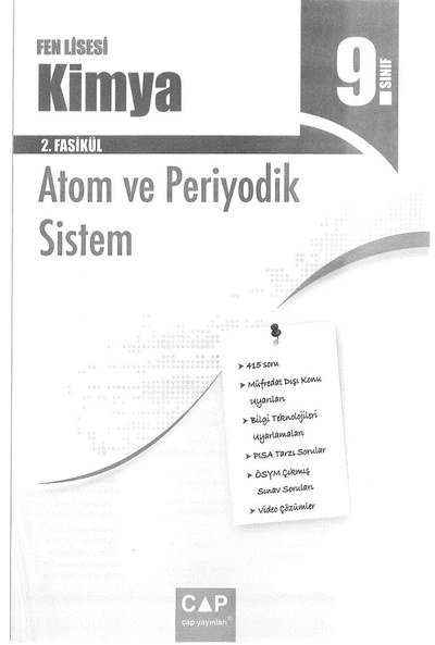 FEN LİSESİ 2. FASİKÜL ATOM VE PERİYODİK SİSTEM