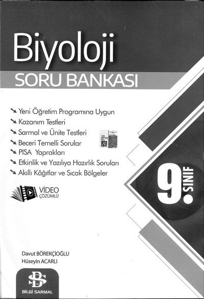 BİYOLOJİ SORU BANKASI VİDEO ÇÖZÜMLÜ Fenomen Fotokopi - YKS - KPSS - ALES