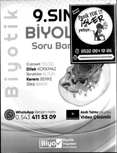 BİYOLOJİ SORU BANKASI BİYOTİK Fenomen Fotokopi - YKS - KPSS - ALES