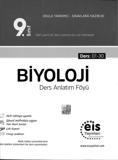 BİYOLOJİ DERS ANLATIM FÖYÜ Fenomen Fotokopi - YKS - KPSS - ALES
