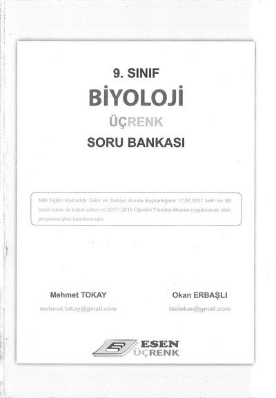BİYOLOJİ ÜÇRENK SORU BANKASI Fenomen Fotokopi - YKS - KPSS - ALES