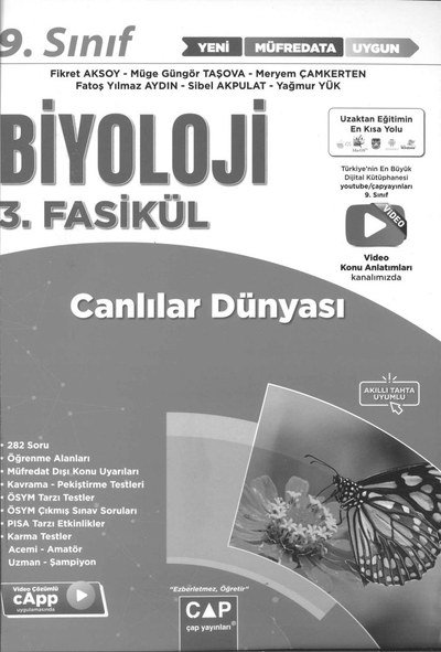 BİYOLOJİ 3. FASİKÜL CANLILAR DÜNYASI Fenomen Fotokopi - YKS - KPSS - ALES