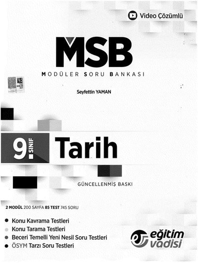 MODÜLER SORU BANKASI TARİH GÜNCELLENMİŞ BASKI Fenomen Fotokopi - YKS - KPSS - ALES