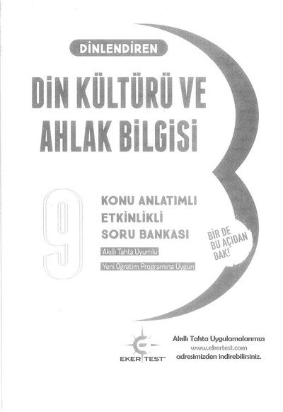 DİN KÜLTÜRÜ VE AHLAK BİLGİSİ KONU ANLATIMLI ETKİNLİKLİ SORU BANKASI