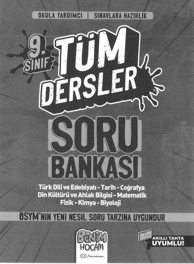 TÜM DERSLER SORU BANKASI