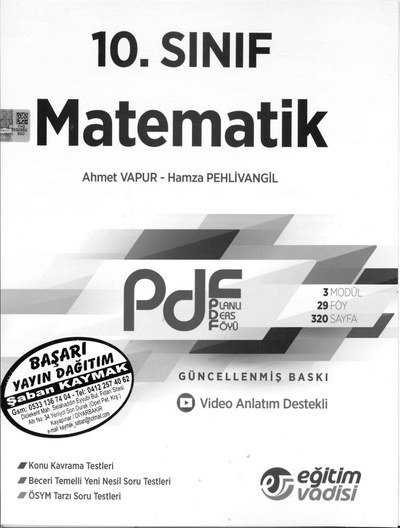 MATEMATİK PLANLI DERS FÖYÜ GÜNCELLENMİŞ BASKI Fenomen Fotokopi - YKS - KPSS - ALES