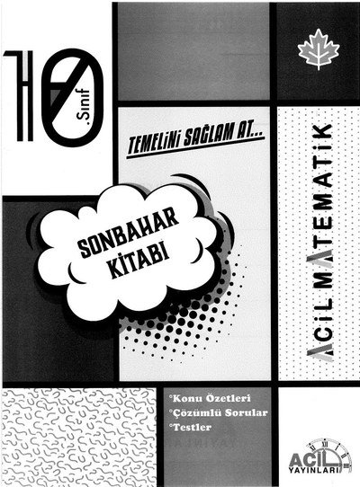 SONBAHAR KİTABI ACİL MATEMATİK KONU ÖZETLERİ Fenomen Fotokopi - YKS - KPSS - ALES