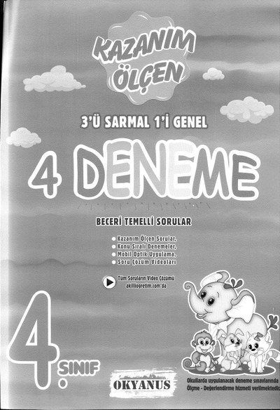 KAZANIM ÖLÇEN 4 DENEME Fenomen Fotokopi - YKS - KPSS - ALES