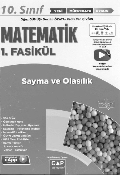 MATEMATİK 1 .FASİKÜL SAYMA VE OLASILIK Fenomen Fotokopi - YKS - KPSS - ALES
