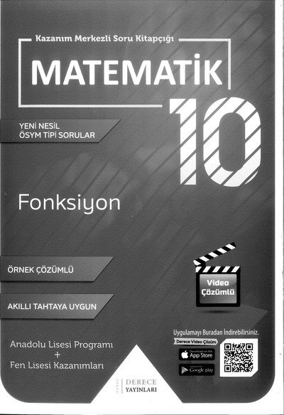 KAZANIM MERKEZLİ SORU KİTAPÇIĞI MATEMATİK FONKSİYON ÖRNEK ÇÖZÜMLÜ Fenomen Fotokopi - YKS - KPSS - ALES