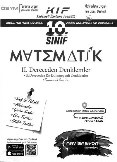 MATEMATİK 2. DERECEDEN DENKLEMLER Fenomen Fotokopi - YKS - KPSS - ALES