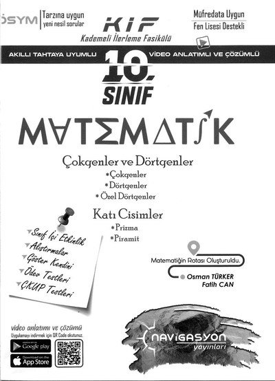 MATEMATİK ÇOKGENLER VE DÖRTGENLER KATI CİSİMLER Fenomen Fotokopi - YKS - KPSS - ALES