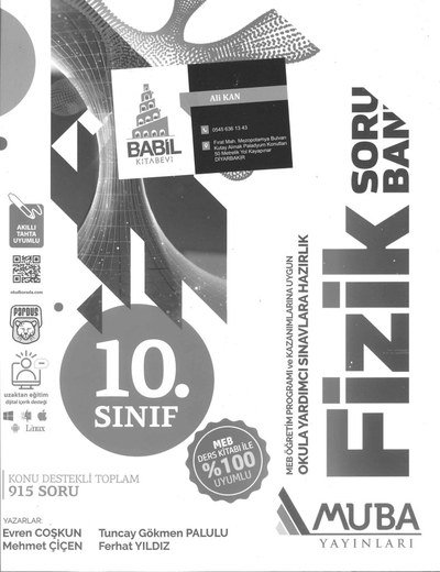 FİZİK SORU BANKASI OKULA YARDIMCI SINAVLARA HAZIRLIK Fenomen Fotokopi - YKS - KPSS - ALES