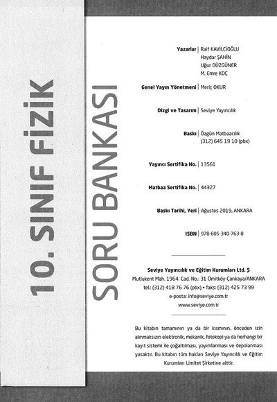 FİZİK SORU BANKASI
