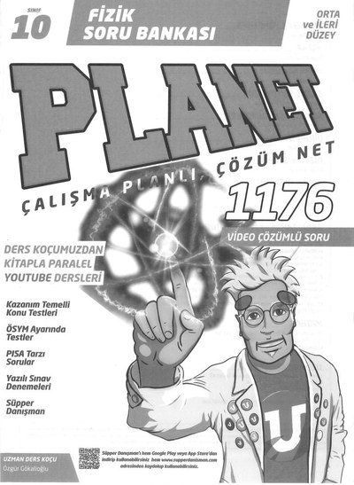 FİZİK SORU BANKASI PLANET ÇALIŞMA PLANLI ÇÖZÜM NET 1176 SORU Fenomen Fotokopi - YKS - KPSS - ALES