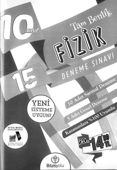 15 ADET DENEME SINAVI FİZİK TAM BENLİK Fenomen Fotokopi - YKS - KPSS - ALES