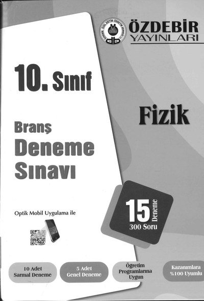 BRANŞ DENEME SINAVI FİZİK 15 DENEME 300 SORU Fenomen Fotokopi - YKS - KPSS - ALES