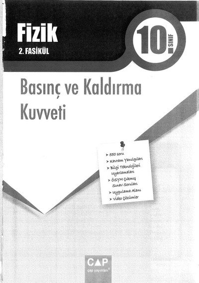 FİZİK 2. FASİKÜL BASINÇ VE KALDIRMA KUVVETİ