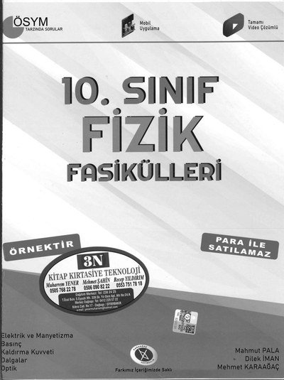 FİZİK FASİKÜLLERİ Fenomen Fotokopi - YKS - KPSS - ALES