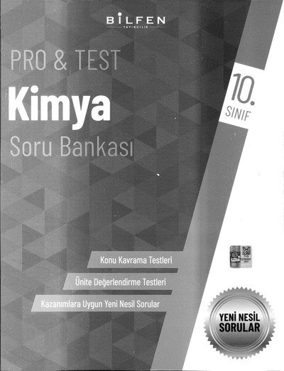 PRO & TEST KİMYA SORU BANKASI YENİ NESİL SORULAR