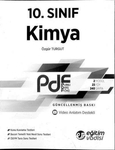 KİMYA PLANLI DERS FÖYÜ Fenomen Fotokopi - YKS - KPSS - ALES