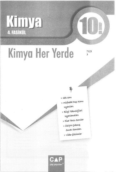 KİMYA 4. FASİKÜL KİMYA HER YERDE Fenomen Fotokopi - YKS - KPSS - ALES