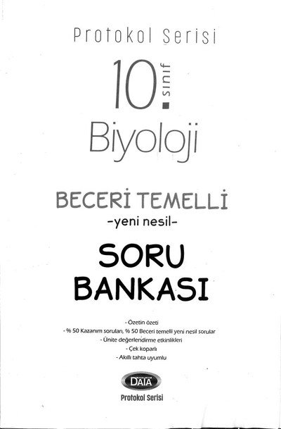 BİYOLOJİ BECERİ TEMELLİ SORU BANKASI Fenomen Fotokopi - YKS - KPSS - ALES
