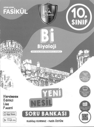 Bİ BİYOLOJİ YENİ NESİL SORU BANKASI ADIM ADIM FASİKÜL Fenomen Fotokopi - YKS - KPSS - ALES