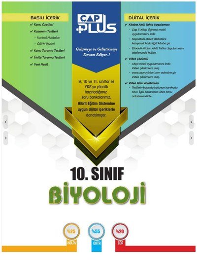 BİYOLOJİ SORU BANKASI Fenomen Fotokopi - YKS - KPSS - ALES