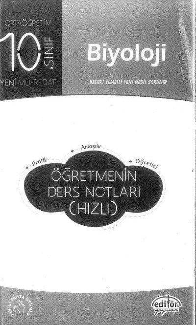 BİYOLOJİ ÖĞRETMENİN DERS NOTLARI (HIZLI) Fenomen Fotokopi - YKS - KPSS - ALES