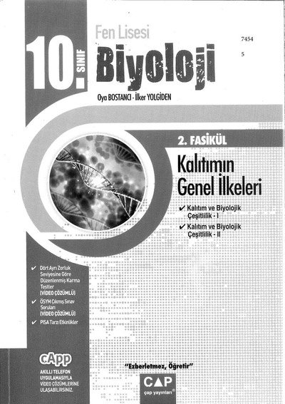 BİYOLOJİ 2. FASİKÜL KALITIMIN GENEL İLKELERİ Fenomen Fotokopi - YKS - KPSS - ALES