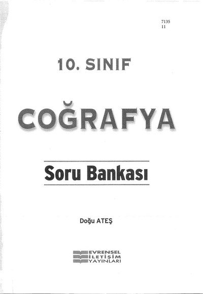 COĞRAFYA SORU BANKASI