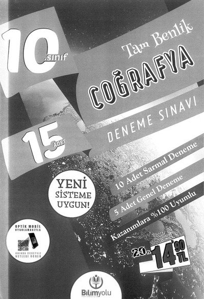 15 ADET COĞRAFYA DENEME SINAVI TAM BENLİK Fenomen Fotokopi - YKS - KPSS - ALES