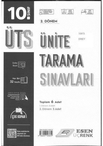 ÜNİTE TARAMA SINAVLARI 2. DÖNEM Fenomen Fotokopi - YKS - KPSS - ALES