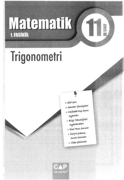 MATEMATİK 1. FASİKÜL TRİGONOMETRİ Fenomen Fotokopi - YKS - KPSS - ALES