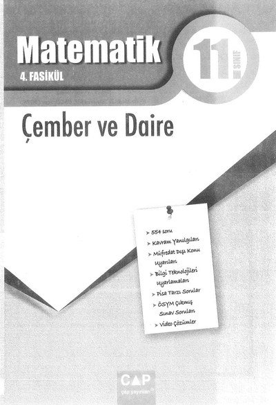 MATEMATİK 4. FASİKÜL ÇEMBER VE DAİRE Fenomen Fotokopi - YKS - KPSS - ALES