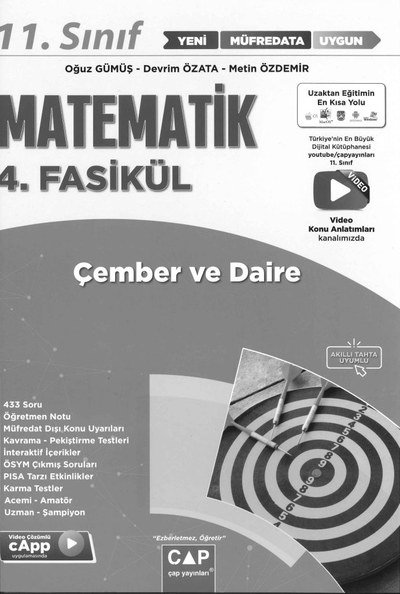 MATEMATİK 4. FASİKÜL ÇEMBER VE DAİRE Fenomen Fotokopi - YKS - KPSS - ALES