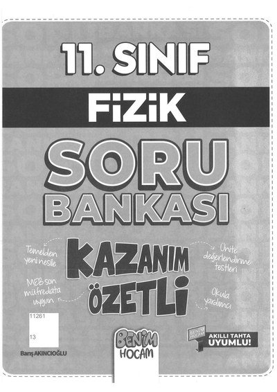 FİZİK SORU BANKASI KAZANIM ÖZETLİ BENİM HOCAM Fenomen Fotokopi - YKS - KPSS - ALES