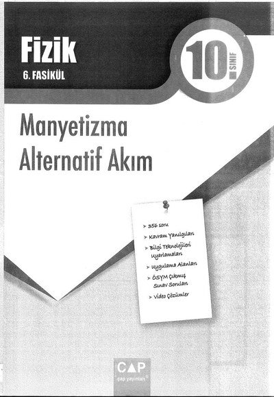FİZİK 6. FASİKÜL MANYETİZMA ALTERNATİF AKIM Fenomen Fotokopi - YKS - KPSS - ALES