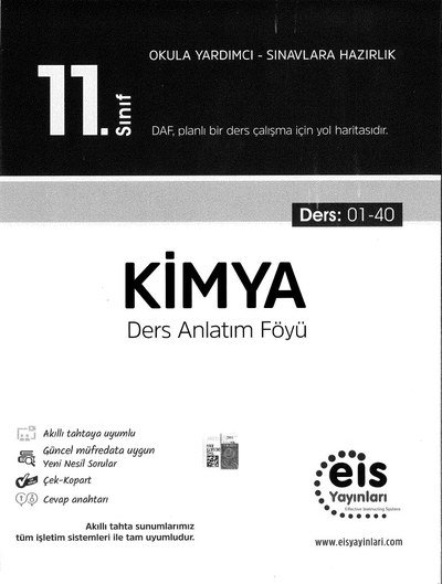 KİMYA DERS ANLATIM FÖYÜ Fenomen Fotokopi - YKS - KPSS - ALES