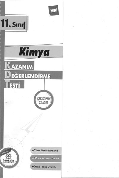 KİMYA KAZANIM DEĞERLENDİRME TESTİ